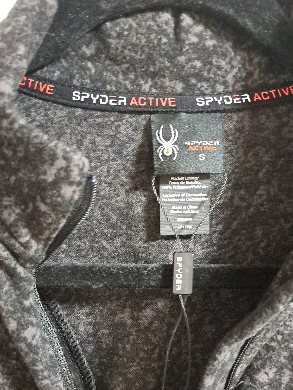 Spyder Active Black Heather Performance Sweater Ladies Size Small New.